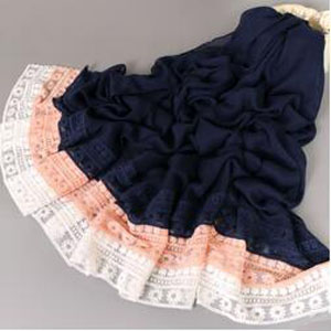 Lace edge national wind cotton linen shawl scarf wholesale
