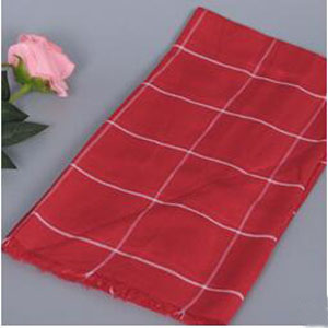 Cotton linen female plaid scarf wholesale
