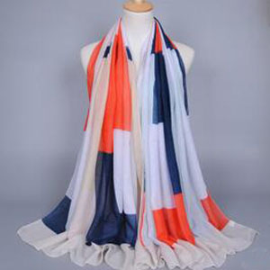 Colored lattice urban women scarf wholesale