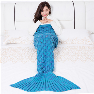 Wholesale fish scale knit mermaid tail child scarf