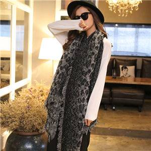 Wholesale leopard angled cashmere thick scarf