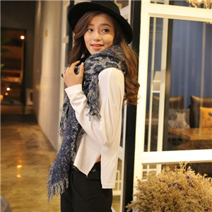 Wholesale leopard angled cashmere thick scarf
