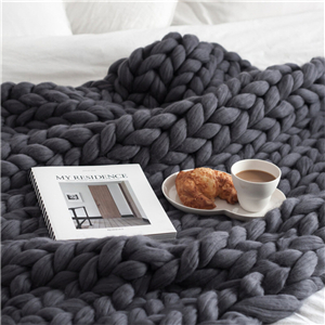 Wholesale coarse wool knit woven scarf