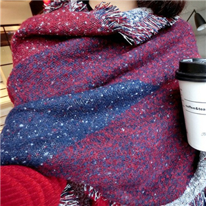 Contrast beveled cashmere square lattice cheap scarf
