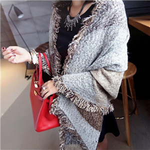 Contrast beveled cashmere square lattice cheap scarf