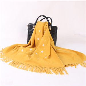 Wholesale starry sky embroidery light color thickening cashmere scarf
