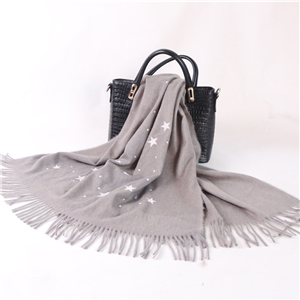 Wholesale starry sky embroidery light color thickening cashmere scarf