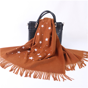Wholesale starry sky embroidery light color thickening cashmere scarf