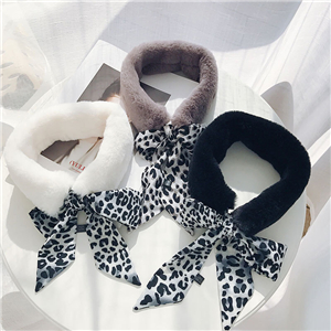 Plush stitching leopard scarf wholesale from China