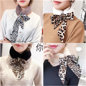 Plush stitching leopard scarf wholesale from China