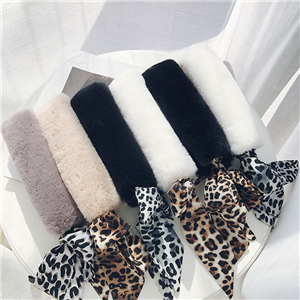 Plush stitching leopard scarf wholesale from China