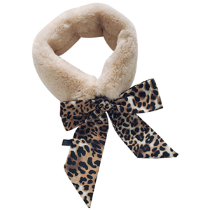 Plush stitching leopard scarf wholesale from China