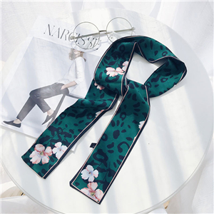 Double-sided leopard chiffon flat scarf