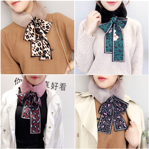 Wholesale leopard chiffon plush scarf