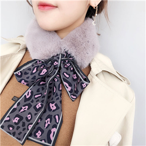 Wholesale leopard chiffon plush scarf
