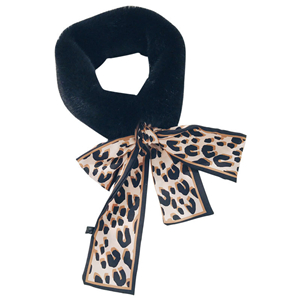 Wholesale leopard chiffon plush scarf