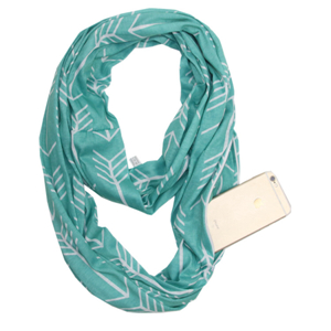 Wholesale arrow unlimited storage pocket zip scarf