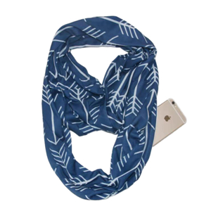 Wholesale arrow unlimited storage pocket zip scarf