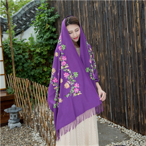 Fringed embroidered embroidered cashmere cheap scarf