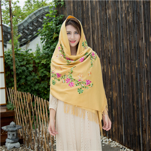 Fringed embroidered embroidered cashmere cheap scarf