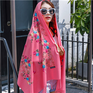 Embroidered tassel cashmere scarf cheap from China