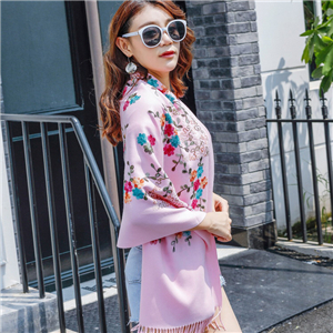 Embroidered tassel cashmere scarf cheap from China