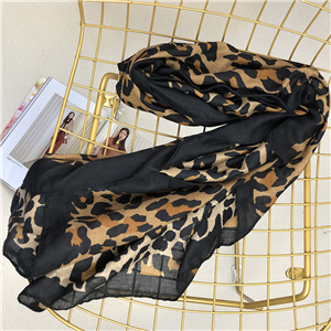 Wholesale leopard print cotton decorative scarf