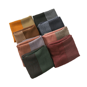 Wholesale plaid pattern crease contrast cotton scarf