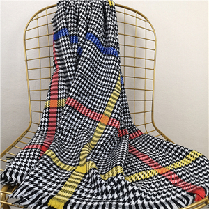 Wholesale color strips thousand bird plaid cashmere scarf