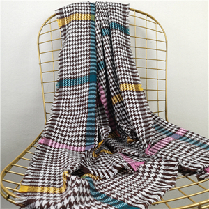 Wholesale color strips thousand bird plaid cashmere scarf