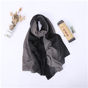 Wholesale plaid pattern cotton scarf