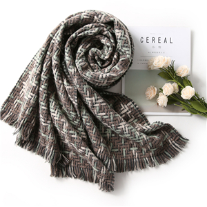 Colorful geometric pattern cashmere cheap scarf