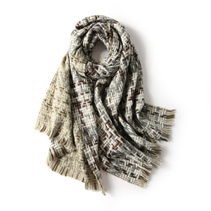 Colorful geometric pattern cashmere cheap scarf