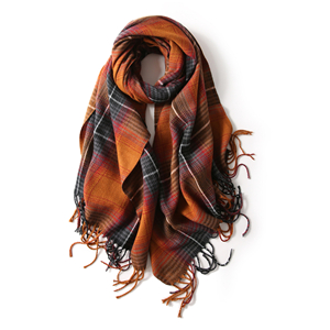 Wholesale gradient plaid cashmere scarf