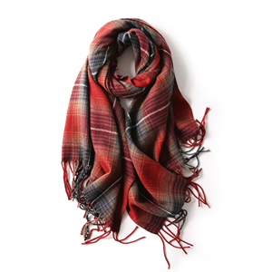 Wholesale gradient plaid cashmere scarf