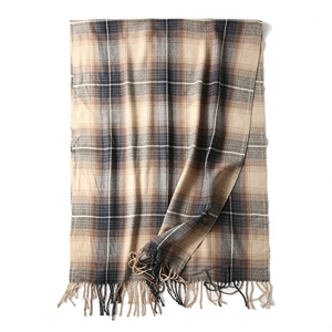 Wholesale gradient plaid cashmere scarf