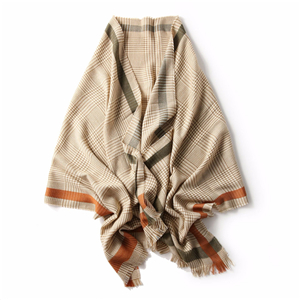 Colorblock houndstooth cashmere cheap scarf
