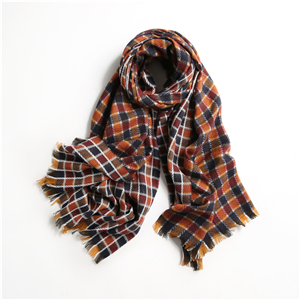 Chinese cheap color tassel woven cashmere scarf