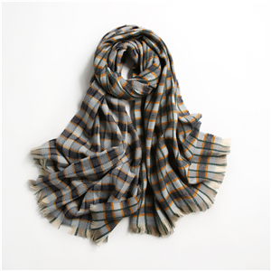 Chinese cheap color tassel woven cashmere scarf