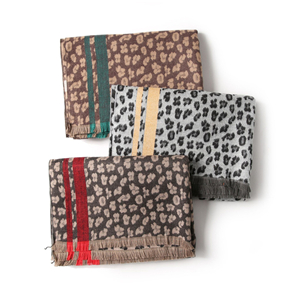 Wholesale leopard tassel cashmere scarf
