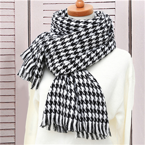 Wholesale houndstooth tassel cashmere scarf