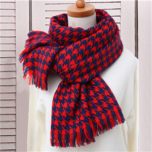 Wholesale houndstooth tassel cashmere scarf