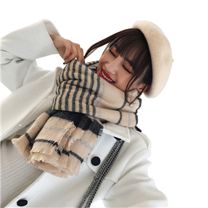 Wholesale striped tassel cashmere scarf
