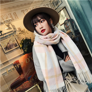 Wholesale plaid tassel cashmere cheap scarf