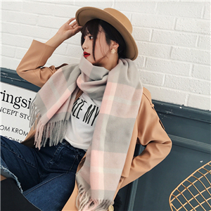 Wholesale plaid tassel cashmere cheap scarf