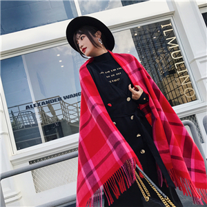 Wholesale plaid tassel cashmere cheap scarf