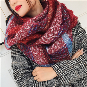 Wholesale striped plaid wool cashmere cheap scarf