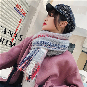 Wholesale striped plaid wool cashmere cheap scarf