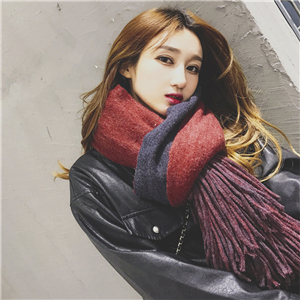 Wholesale gradient tassel cashmere scarf