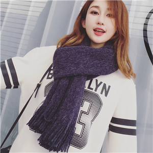 Wholesale solid color wool tassel scarf